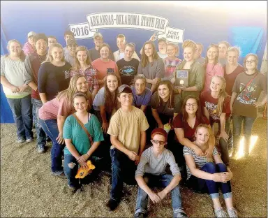  ?? COURTESY PHOTO ?? Lincoln FFA members competed at the 2016 Arkansas-Oklahoma State Fair FFA Day in Fort Smith.