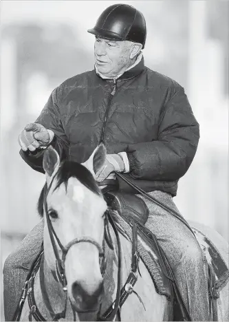  ?? CHARLIE RIEDEL THE ASSOCIATED PRESS ?? Trainer D. Wayne Lukas will look for his seventh Preakness win Saturday.