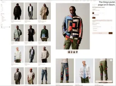  ?? ?? The Greg Lauren page on In-Seam.