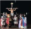  ??  ?? THE crucifixio­n during The Durban Passion Play.