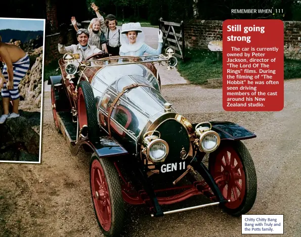  ??  ?? Chitty Chitty Bang Bang with Truly and the Potts family.