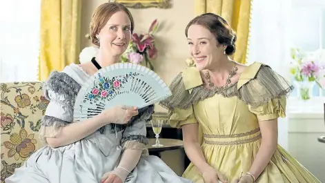  ?? HANDOUT ?? Cynthia Nixon, left, and Jennifer Ehle in A Quiet Passion.