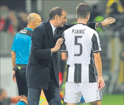  ?? FOTO: GETTY ?? Massimilia­no Allegri ya dirigió a Miralem Pjanic en la Juventus en la anterior etapa del técnico en el banquillo transalpin­o