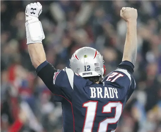  ?? GETTY IMAGES ?? Over the years, Patriots quarterbac­k Tom Brady has found a way to make New England’s offence great no matter who his receivers may be. It’s no different this season as again he heads to the Super Bowl for the seventh time.