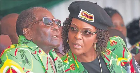  ?? Picture: AP. ?? The army has “guaranteed” the safety of Zimbabwe’s president Robert Mugabe and his wife Grace.