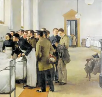  ?? // MUSEO DEL PRADO ?? ‘Una sala del hospital durante la visita del médico en jefe’, de Luis Jiménez Aranda