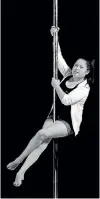  ??  ?? Cystic fibrosis sufferer Juliet Hubbard, when she was able to pole dance, which helped her lung function.