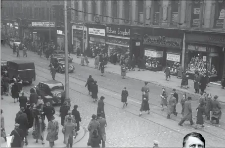  ?? Picture: Humphrey Spender/picture Post/getty ?? Glasgow’s archive contains 1.4 million items and provides a record of the past for historians, such as Glasgow in the 1930s, above, where Gordon Street meets Union Street