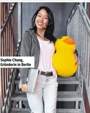  ??  ?? Sophie Chung, Gründerin in Berlin