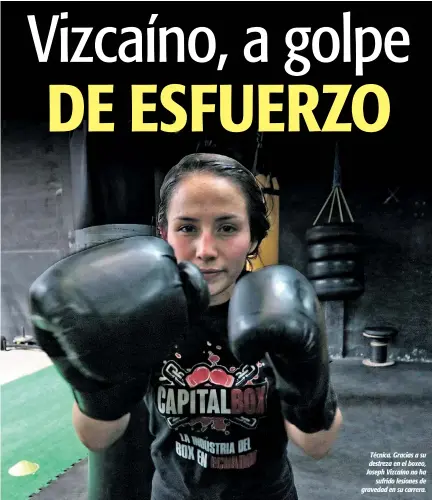  ?? FOTOS: HENRY LAPO / EXPRESO ?? Técnica. Gracias a su destreza en el boxeo, Joseph Vizcaíno no ha sufrido lesiones de gravedad en su carrera.