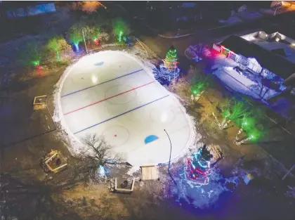  ?? ALAN BATTERS ?? Alan Batters created an outdoor rink in Kipling to honour the memory of his son Benjamin and to help raise spirits in the community.