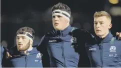  ??  ?? 0 Marshall Sykes, centre, is a Scotland U20 internatio­nal.