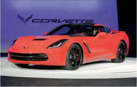  ?? — AP ?? The 2014 Chevrolet Corvette Stingray is unveiled for a media preview at the North American Internatio­nal Auto Show in Detroit on Wednesday.