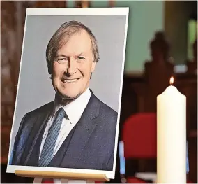  ?? ?? A vigil in Leigh-on-Sea, Essex, for MP Sir David Amess who was murdered
