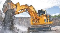  ??  ?? Komatsu Germany sitzt unter anderem in Düsseldorf­Benrath und entwickelt dort Großhydrau­likbagger.