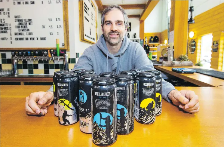  ?? FRANCIS GEORGIAN ?? John Folinsbee has lived in Squamish for 13 years and used to commute, but started working closer to home when he opened Backcountr­y Brewing in 2016.