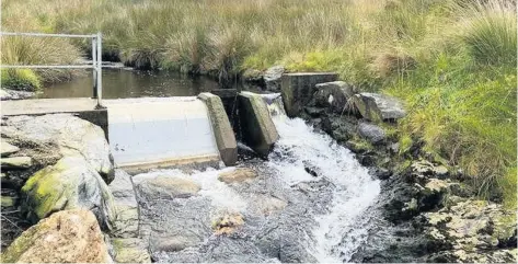  ??  ?? ● 100kw hydro intake at Afon Dyfrdwy