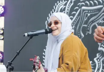  ?? Photos Hyku D Photograph­y ?? Among the independen­t UAE acts who performed at Breakout DXB were the band Noon, in collaborat­ion with Hamdan Al Abri, top, and singer-songwriter Ghaliaa, above