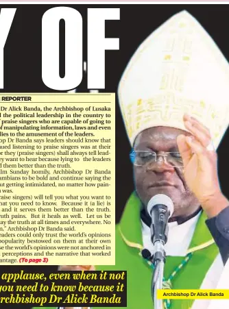 ?? ?? Archbishop Dr Alick Banda