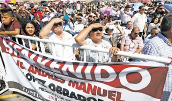  ??  ?? Andrés Manuel López Obrador realizó un mitin en Sonora, donde resaltó los proyectos de su gabinete para la entidad.