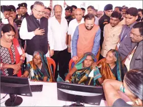  ?? IANS ?? Chief Minister Raman Singh with Union Minister for Human Resource Developmen­t Prakash Javadekar at the ‘Mukhyamant­ri Akshar Samman Samaroh’ in Raipur on 15 September 2017.