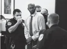  ?? Kin Man Hui / Staff photograph­er ?? A San Antonio jury condemned Otis McKane to death for the 2016 killing of police Detective Benjamin Marconi.