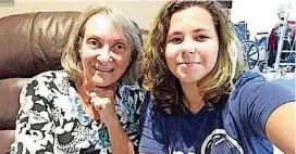  ?? [PHOTO PROVIDED BY RACHAEL RYAN] ?? Barbara Carroll-Marks, 66, said she appreciate­s the compassion of Papa Pals like Rachael Ryan, 19.