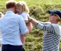  ??  ?? Prince Harry, shown here with his cousin, Zara Tindall, and her daughter Mia, loves children.