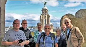  ?? ?? ● Bacup Camera Club members and partners on a visit to Liverpool