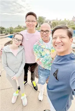  ?? ?? KRIS Aquino, Bimby, Boy Abunda and Mark Leviste.