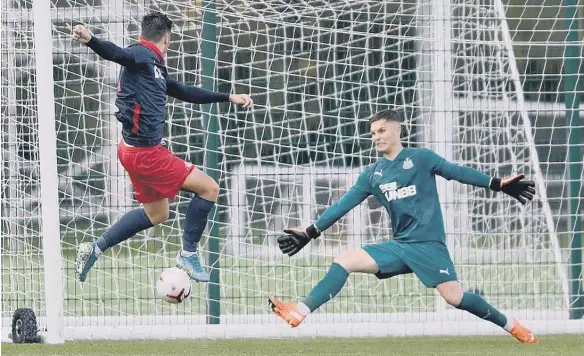  ??  ?? Josh Hawkes scores against Newcastle United earlier this season.