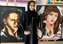  ?? Photos by Angel Tesorero ?? Despite being deaf and mute Kawkeb Muhsin, art teacher at the Rashid Centre for the Disabled in Dubai, tells her students to live a colourful life. —