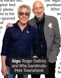  ?? ?? Gigs: Roger Daltrey and Who bandmate Pete Townshend