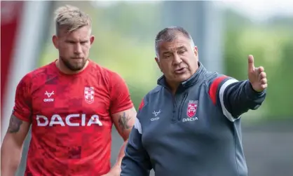  ?? Photograph: Allan McKenzie/SWpix.com/Shuttersto­ck ?? Despite having been in charge of England for 18 months, Shaun Wane has taken charge of just one match so far.