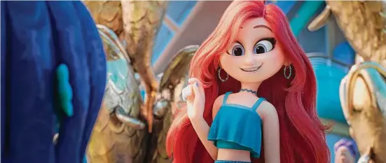 ?? Universal Pictures ?? Chelsea, voiced by Annie Murphy, and a group of evil mermaids challenge the krakens in “Ruby Gillman, Teenage Kraken.”