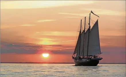  ?? CONTRIBUTE­D BY YORKTOWN SAILING CHARTERS ?? Take a sunset cruise on the York River.