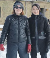  ?? DAVID JALA/CAPE BRETON POST ?? Brenda Davis and daughter Christy were all smiles as they enjoyed some outdoor skating at the Fortress of Louisbourg on Sunday. An estimated 600 people took part in the event that was held to celebrate the 100th anniversar­y of Canada’s national...