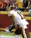  ?? CHARLIE RIEDEL — ASSOCIATED PRESS ?? Terrelle Pryor Sr. left the Browns for the Redskins last year. He’s a free agent again after catching 22 passes in 2017.