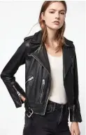  ??  ?? The leather biker that won’t date, from All Saints, £318