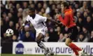 ?? Photograph: Kieran Galvin/Shuttersto­ck ?? Jon Obika playing for Spurs against Shakhtar in the Uefa Cup in February 2009.