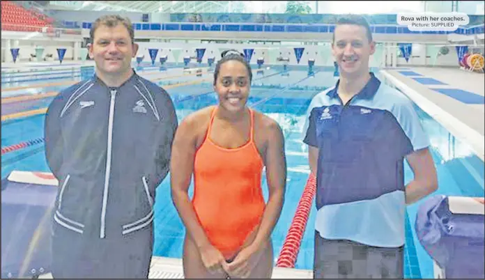  ?? Picture: SUPPLIED ?? Rova with her coaches.