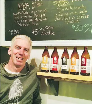  ?? — A.R. BAILIE ?? Dave Paul spreads the craft beer love with some sublime offerings at LoveShack Libations outside Qualicum Beach.