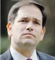 ?? MIC SMITH/THE ASSOCIATED PRESS ?? Republican presidenti­al candidate Sen. Marco Rubio has been sparring with fellow Sen. Ted Cruz over policy positions.