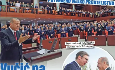  ??  ?? Treći sastanak od početka godine: Vučić i Erdogan