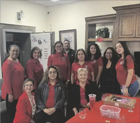  ?? ELIZABETH MAYORAL CORPUS PHOTO ?? The Sure Helpline Crisis Center staff held a Valentine’s Self-Care Party on Tuesday, February 14, at their office in Calipatria.