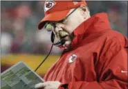  ?? THE ASSOCIATED PRESS FILE PHOTO ?? Kansas City Chiefs head coach Andy Reid.