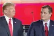  ?? | AP ?? Donald Trump and Sen. Ted Cruz participat­e in a Republican presidenti­al debate on Dec. 15.