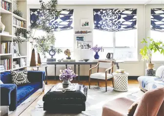  ??  ?? The Brooklyn apartment of designer Olga Naiman, whose clients say delivers “magical” results.