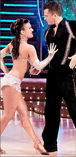  ??  ?? Bowled over by dance: Darren Gough with partner Lilia Kopylova