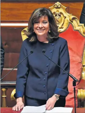  ?? / A. DI M. (EFE) ?? Casellati, ayer tras ser elegida presidenta del Senado.